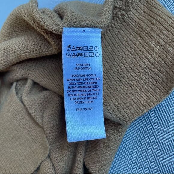 Sigrid Olsen Linen Blend Lightweight Sweater Top Women’s Size Medium - Picture 4 of 8
